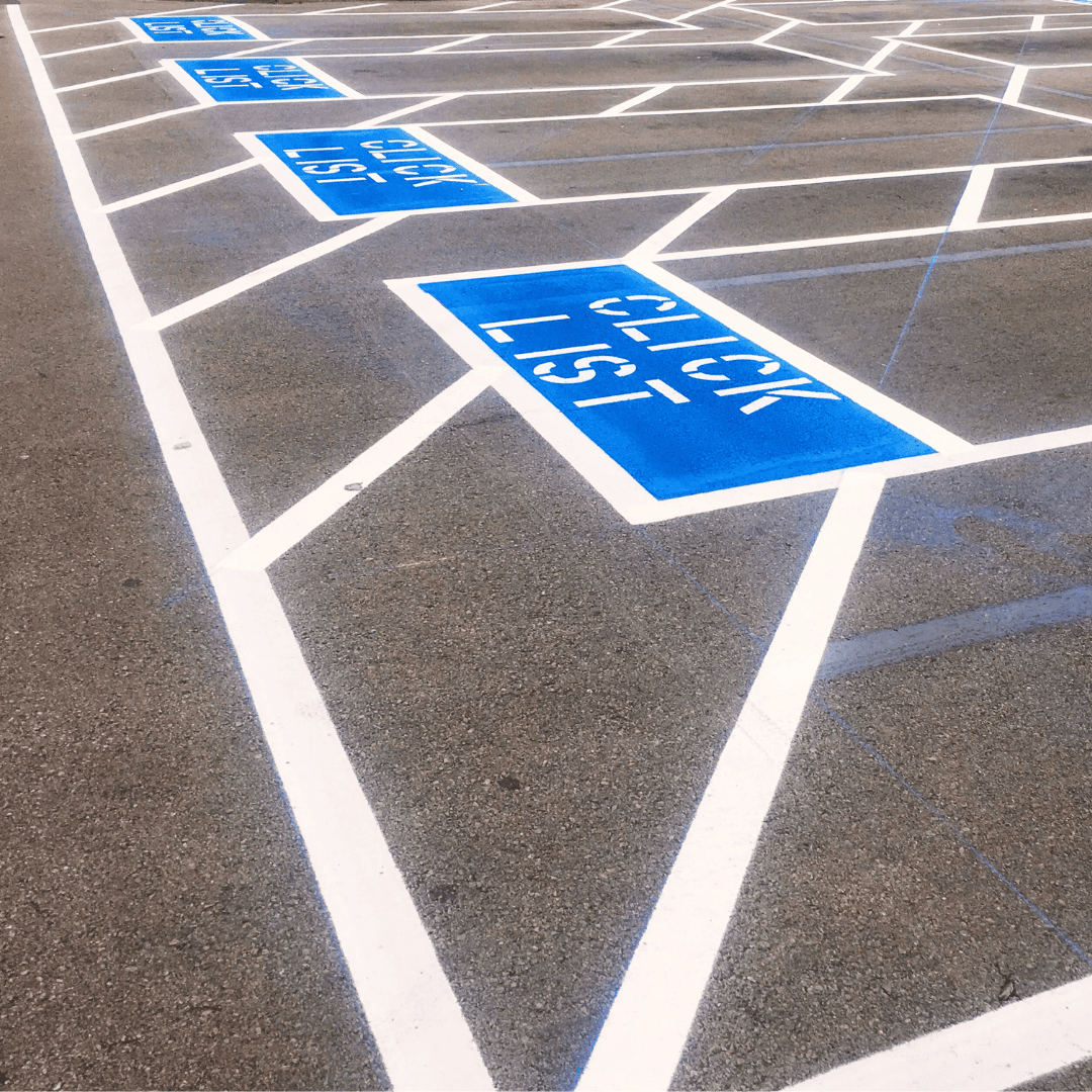 photo of painting and striping for parking lots